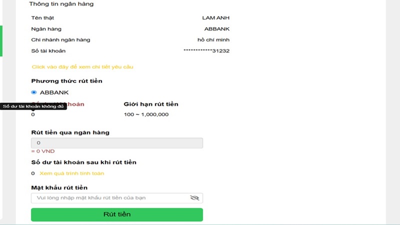 Gửi lệnh rút tiền 99OK Gửi lệnh rút tiền 99OK